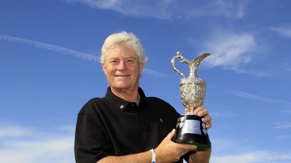 Mark Wiebe with The Senior Claret Jug