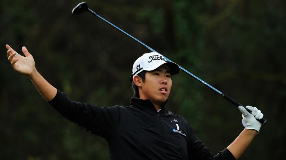 GIRONA, SPAIN - DECEMBER 14:  An Byeong Hun of Korea hits his tee shot on the 4th hole during Round 