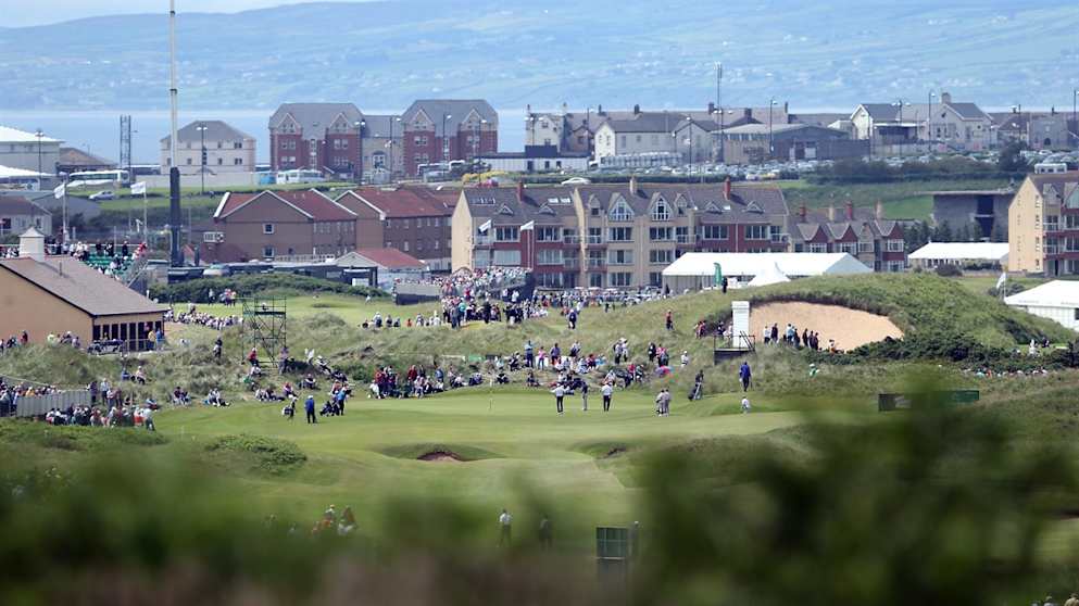 A view of the 16th green from the 3rd green