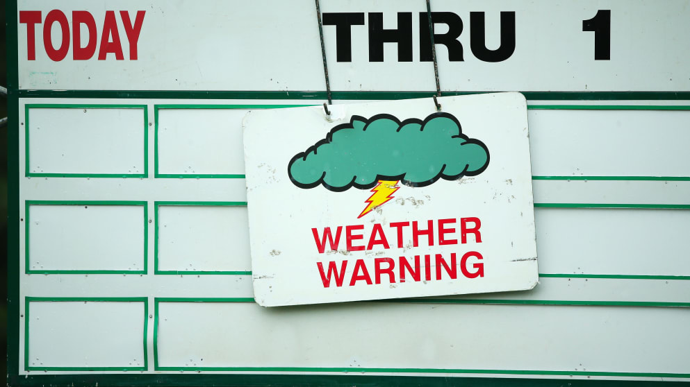 A weather warning at Merion