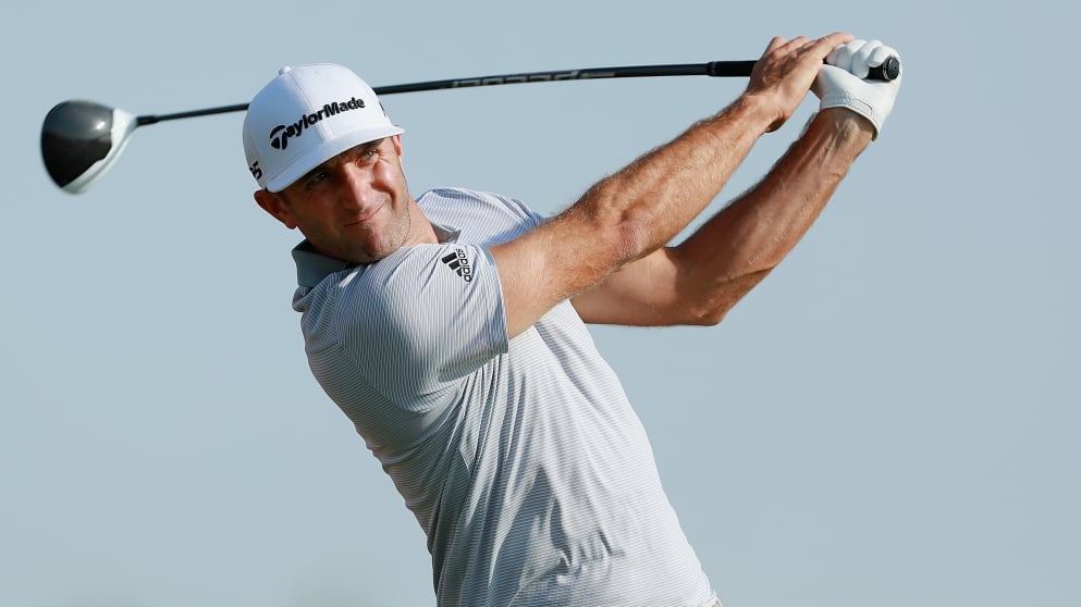 Dustin Johnson on Saturday at Abu Dhabi GC