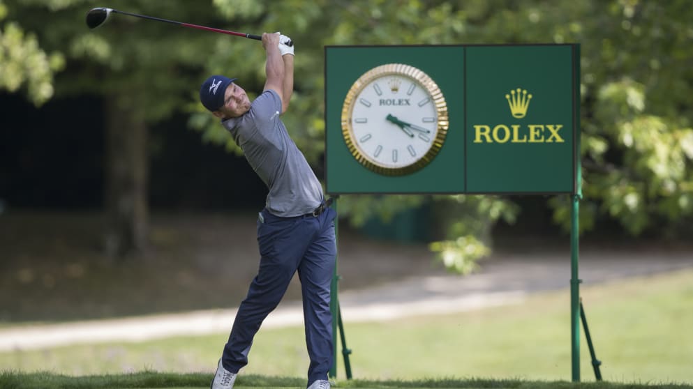 Kim Koivu tees of at the 18th hole (credit Rolex)