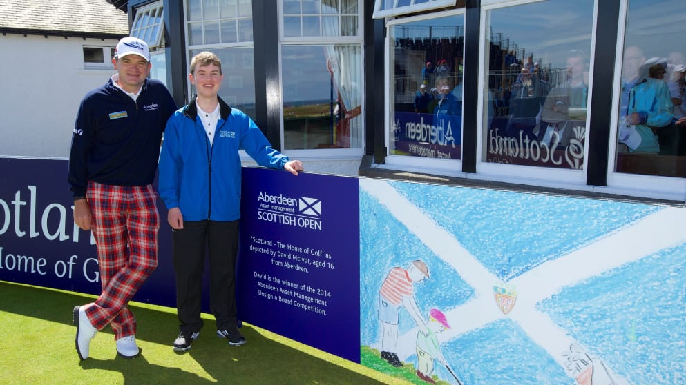 Local hero, Paul Lawrie met winner David McIvor