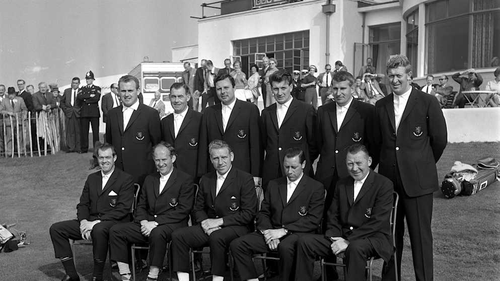 George Will (Back row - fourth from the left) in the 1965 Great Britain Ryder Cup Team