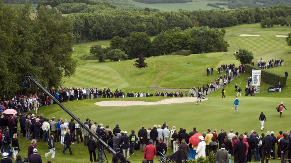 A general view of the 18th green during the final round of the 2013 Najeti Hotels et Golfs Open