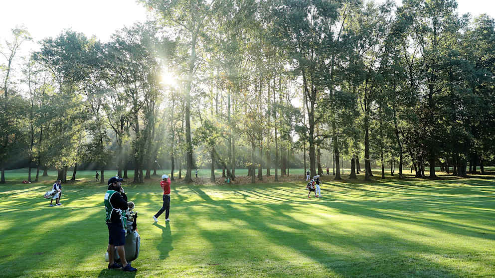 Martin Kaymer on the eighth hole at the Italian Open