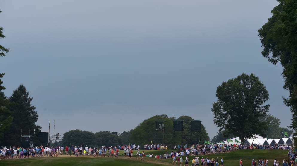 Stormy skies at the US PGA Championship