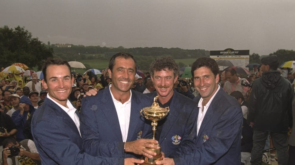 The Spanish players at The 1997 Ryder Cup
