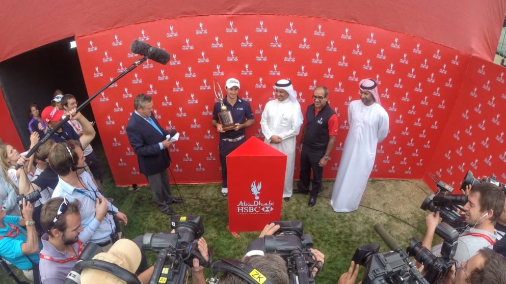 Gary Stal - the winner of the 2015 Abu Dhabi HSBC Golf Championship
