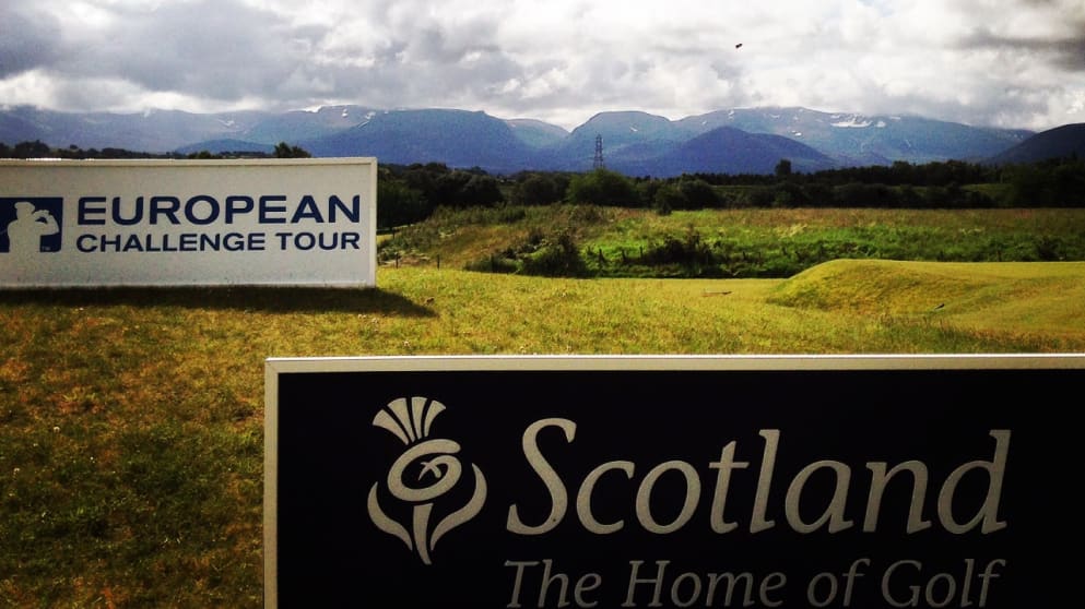 The view from Macdonald Spey Valley Golf Club at the 2014 Scottish Hydro Challenge