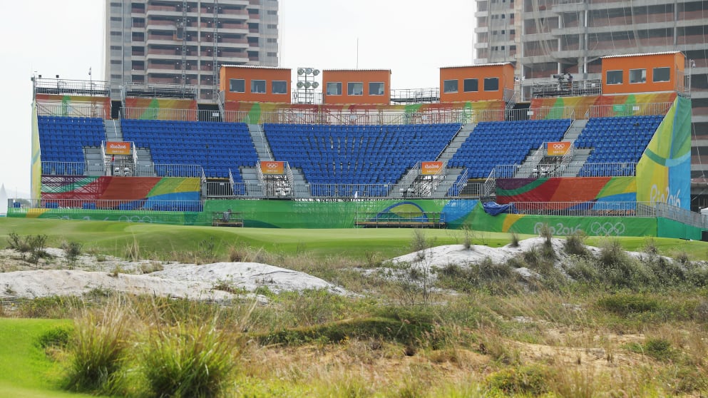 The 18th green at the Olympic Golf Course