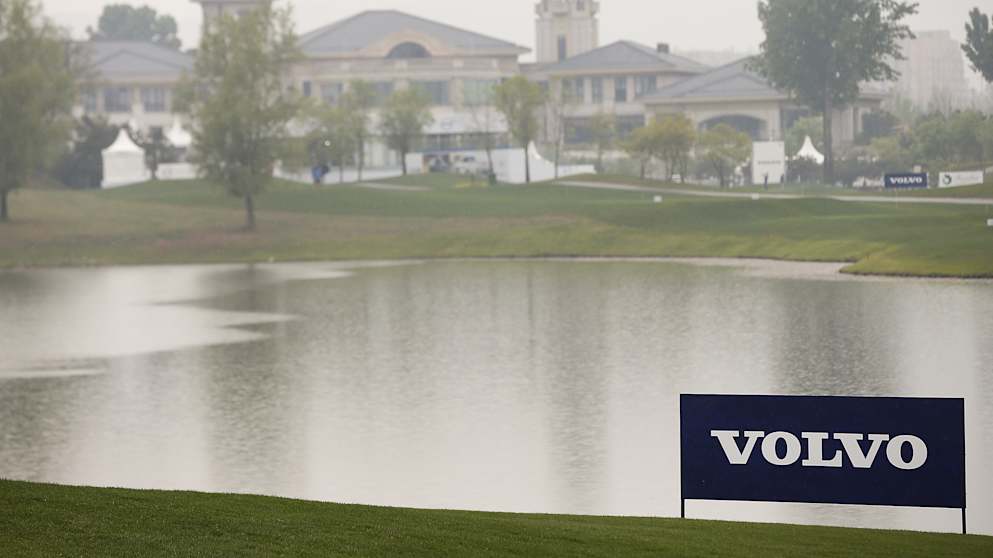 The 18th hole at the Volvo China Open