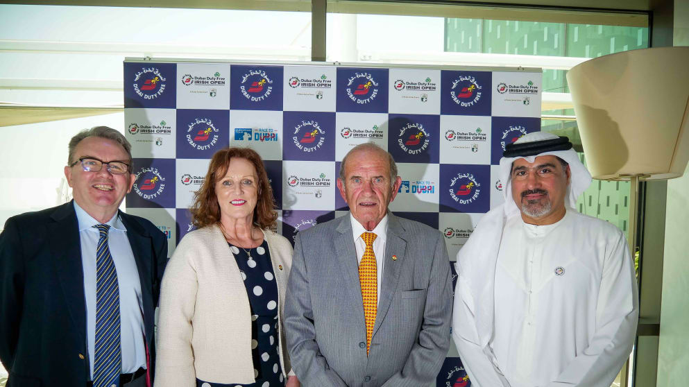 Nick Tarratt, European Tour, Sinead El Sibai, DDF’s Senior Vice President-Marketing, Colm McLoughlin, Executive Vice Chairman and CEO, and Salah Tahlak, Executive Vice President of Corporate Services
