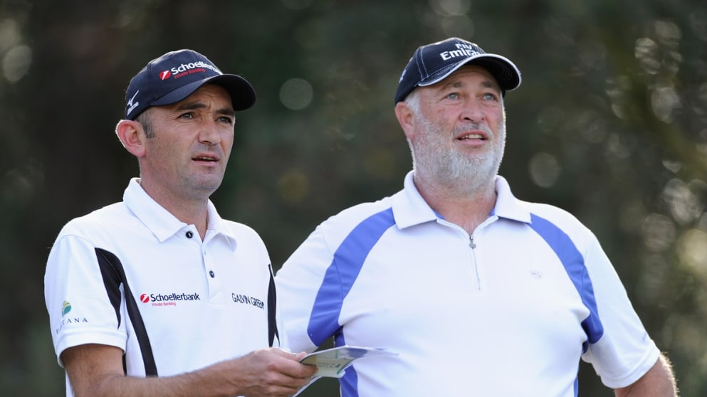 Markus Brier with caddie Max Zechmann