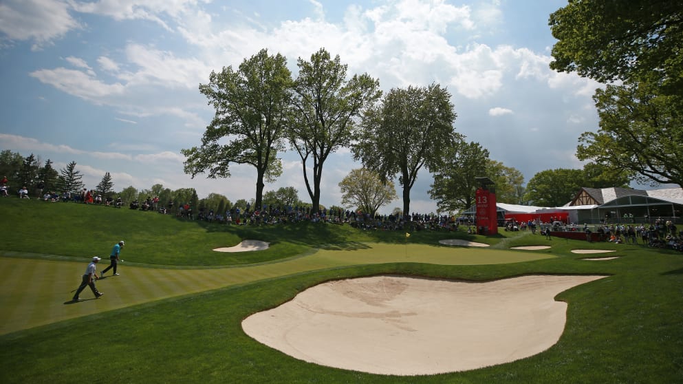 The 13th hole at Oak Hill