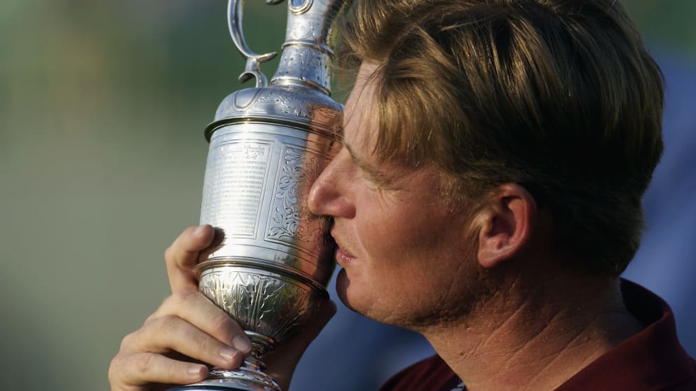 Ernie Els wins the 2002 Open Championship