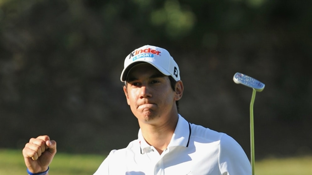  Matteo Manassero on  his way to victory