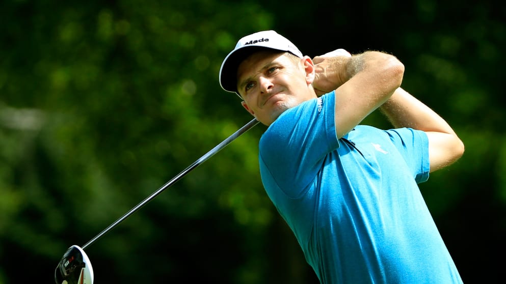 Justin Rose in the first round of the WGC Bridgestone Invitational