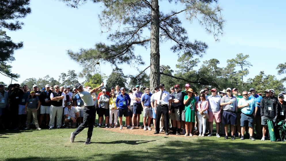 Rory McIlroy of Northern Ireland on Day 2 of Augusta