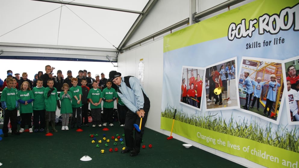 Zach Johnson in the R&A Swingzone at The Open