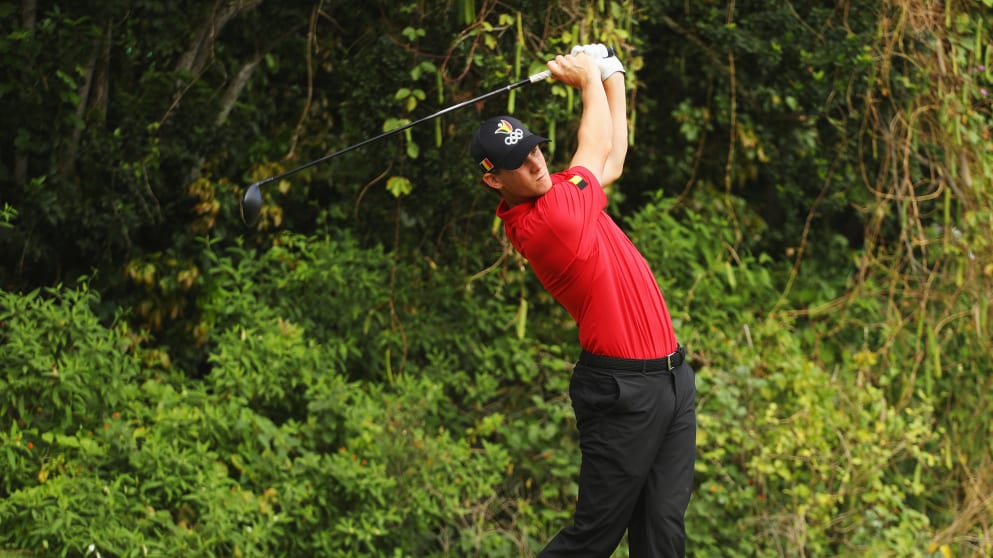 Thomas Pieters on the 11th hole on Friday