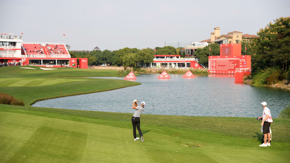 Dustin Johnson at the WGC-HSBC Champions