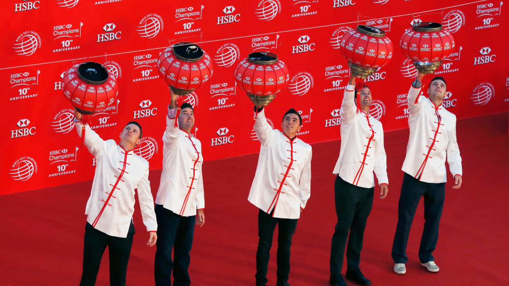 L-R: Justin Rose, Bubba Watson, Rickie Fowler, Adam Scott and Martin Kaymer 