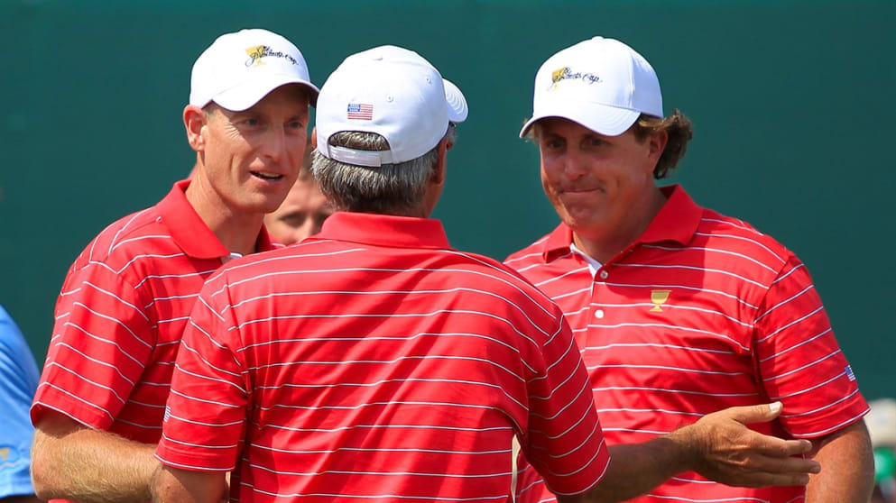 Jim Furyk, Fred Couples and Phil Mickelson 