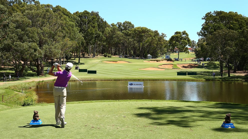 Brett Rumford at the ISPS HANDA World Super 6 Perth