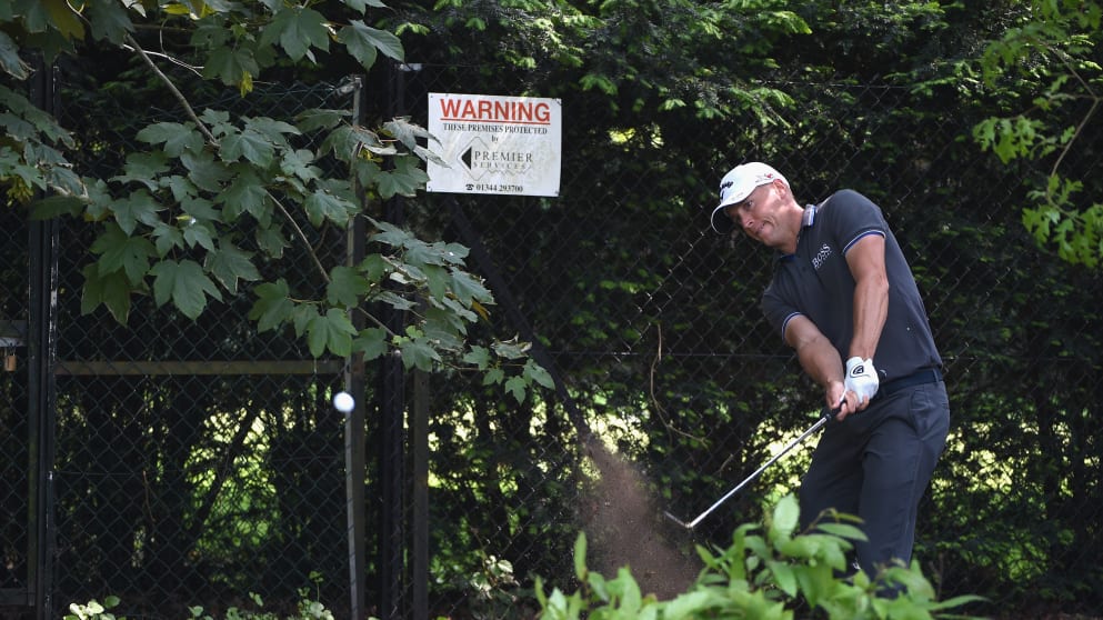 Alex Noren on the 15th hole at Wentworth