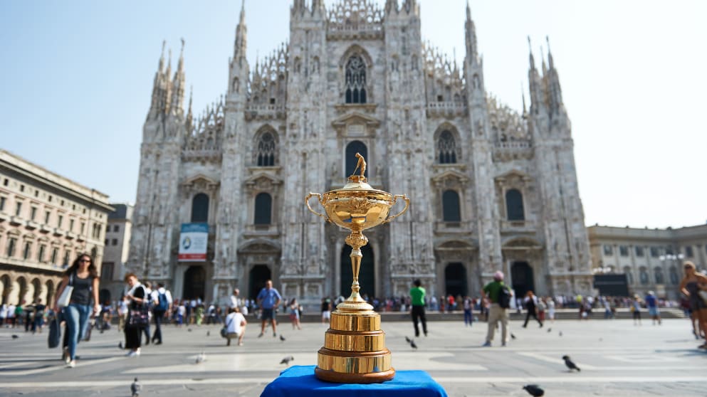 The Ryder Cup Trophy in Italy