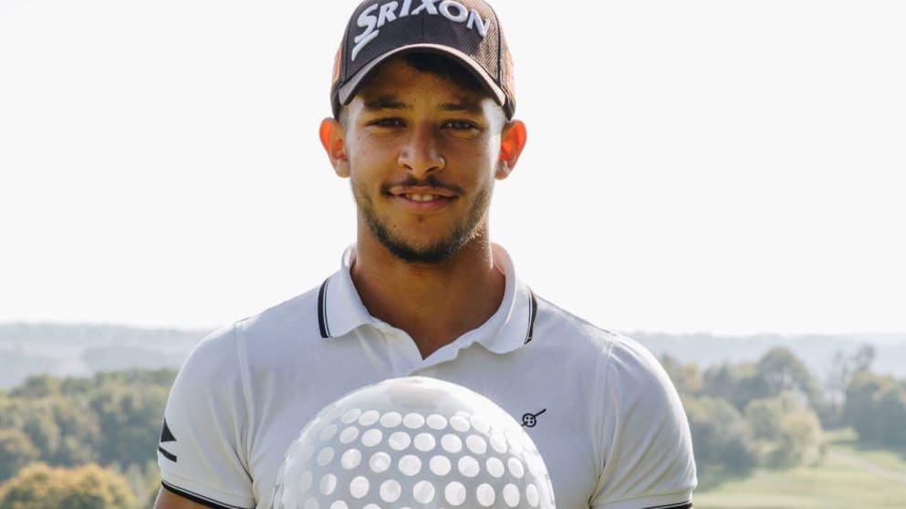 Adem Wahbi after winning a EDGA event