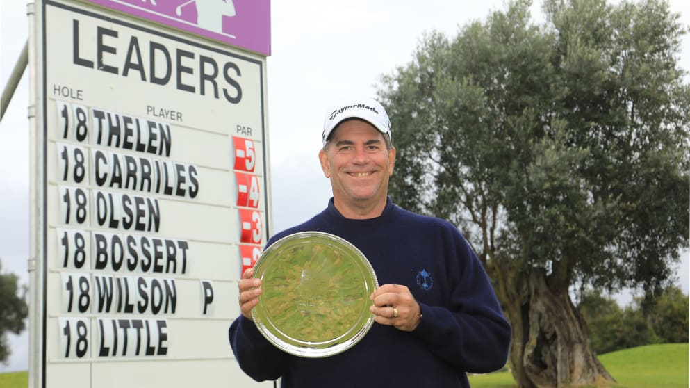 Tim Thelen after winning 2019 Staysure Tour Qualifying School