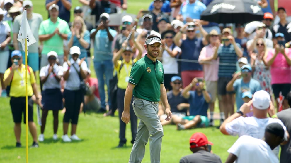 Louis Oosthuizen after making an ace in his National Open