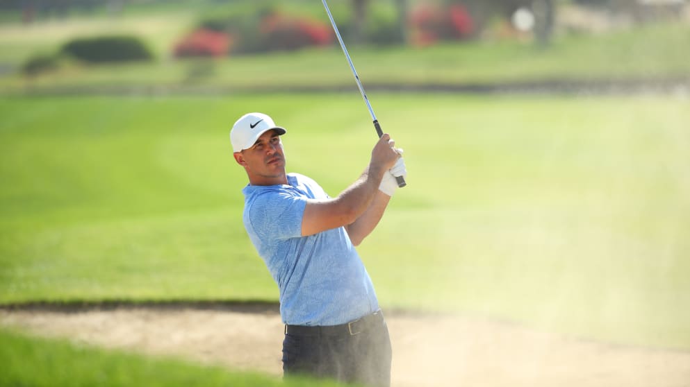 Brooks Koepka in action in Abu Dhabi 