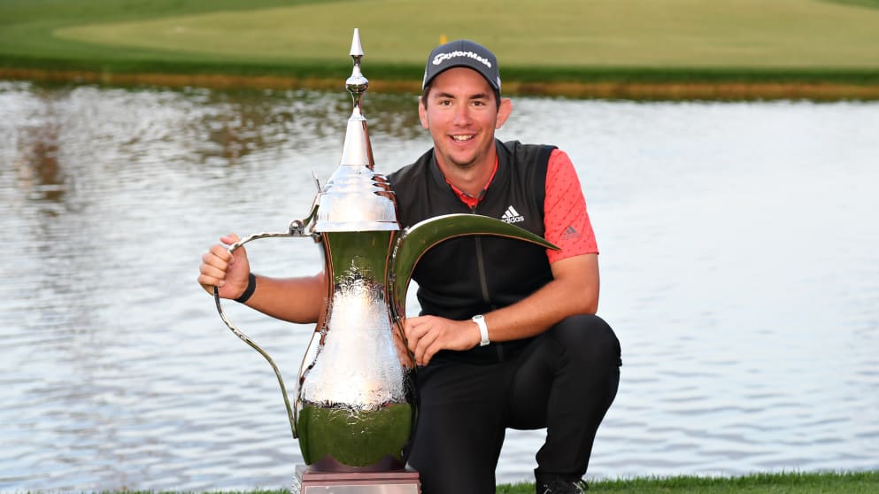 Lucas Herbert with his first professional title