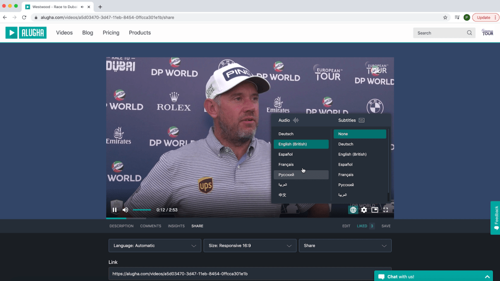 alugha and Lee Westwood