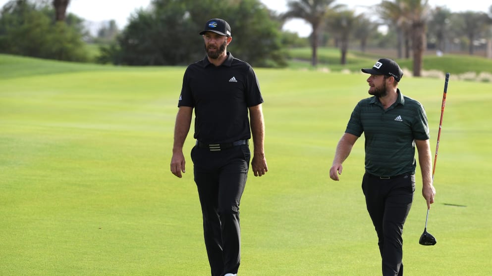 Dustin Johnson and Tyrrell Hatton