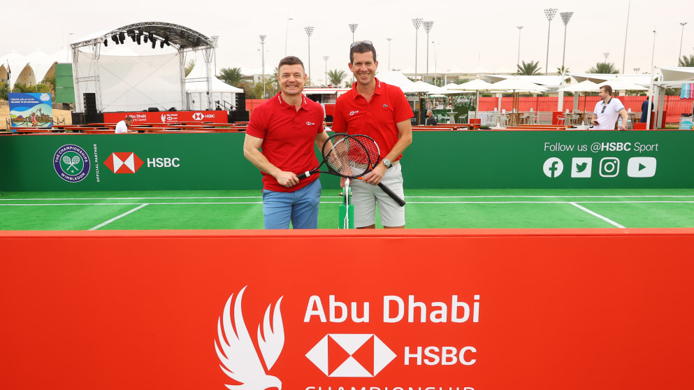 Brian O'Driscoll and Tim Henman