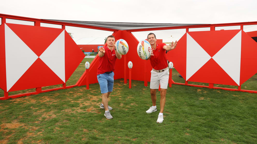 Brian O'Driscoll and Tim Henman