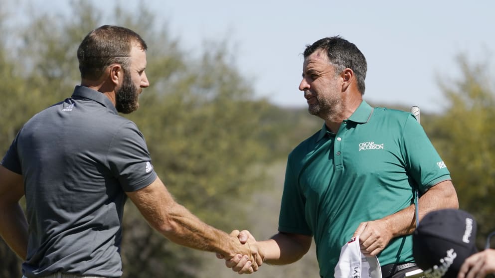 Dustin Johnson and Richard Bland