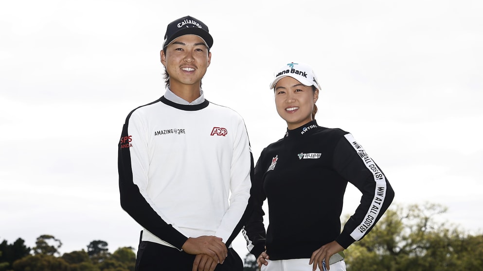 Min Woo and Minjee Lee