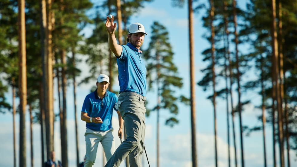 Lauri Ruuska celebrates his 59