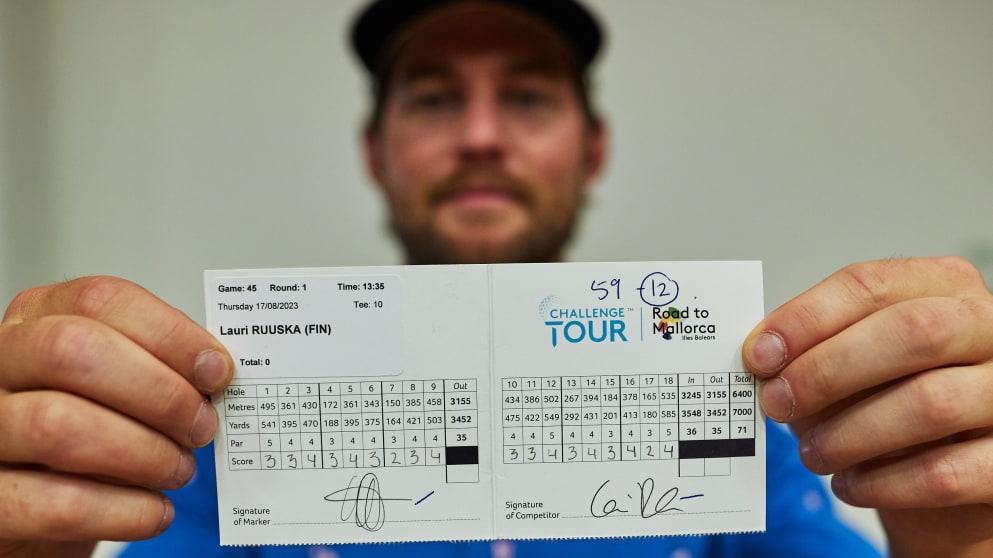 Lauri Ruuska 59 scorecard