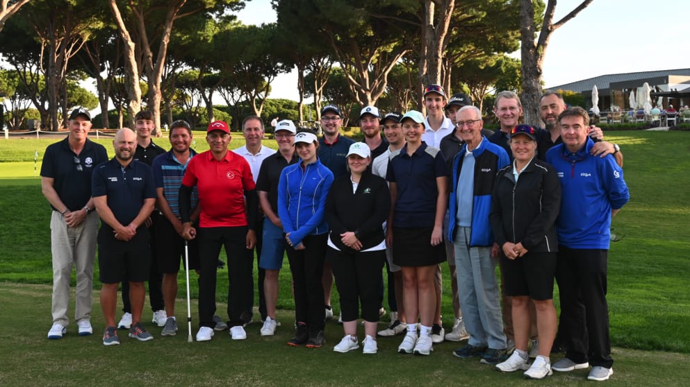 All the players and members of the EDGA team on the final day 'Living Our Best Life'