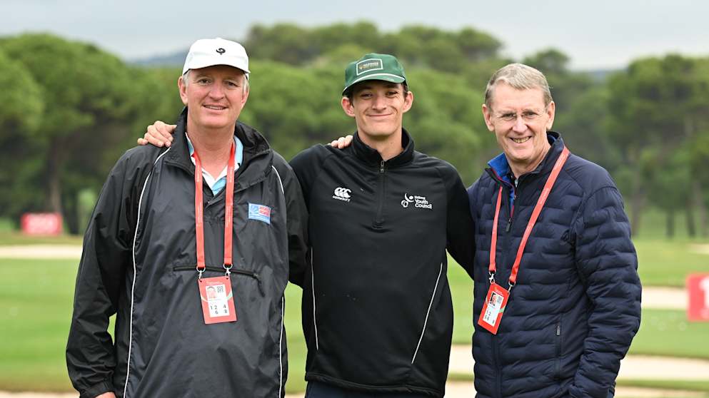 Keith and Guy Harrison met and shared their story with EDGA President Dr Tony Bennett (pictured right)