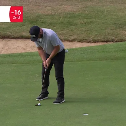 image: Sullivan's lucky break leads to eagle at 9