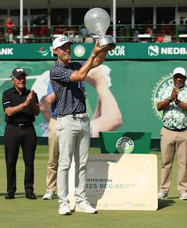 Kristoffer Reitan clings on to claim wire-to-wire victory at Nedbank Golf Challenge in honour of Gary Player