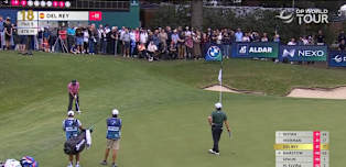 WATCH | Alejandro Del Rey closes third-round 64 with birdie to set new clubhouse target