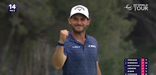 WATCH: Gregorio De Leo holes from close to 100 feet for eagle